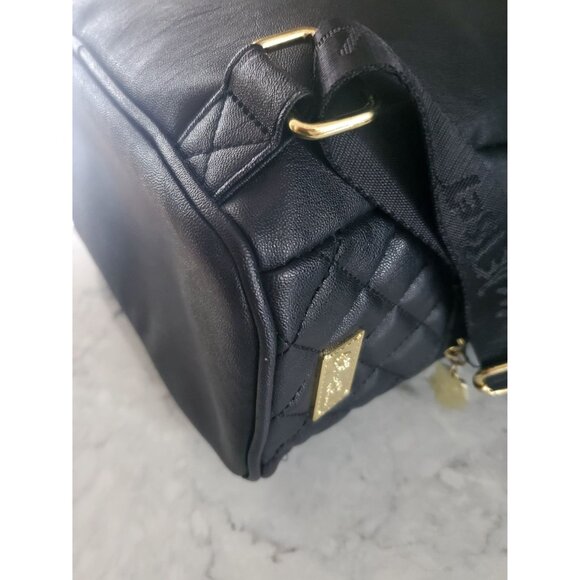 Black Cat Backpack With Gem Accents & Quilted Bottom - Picture 8 of 12